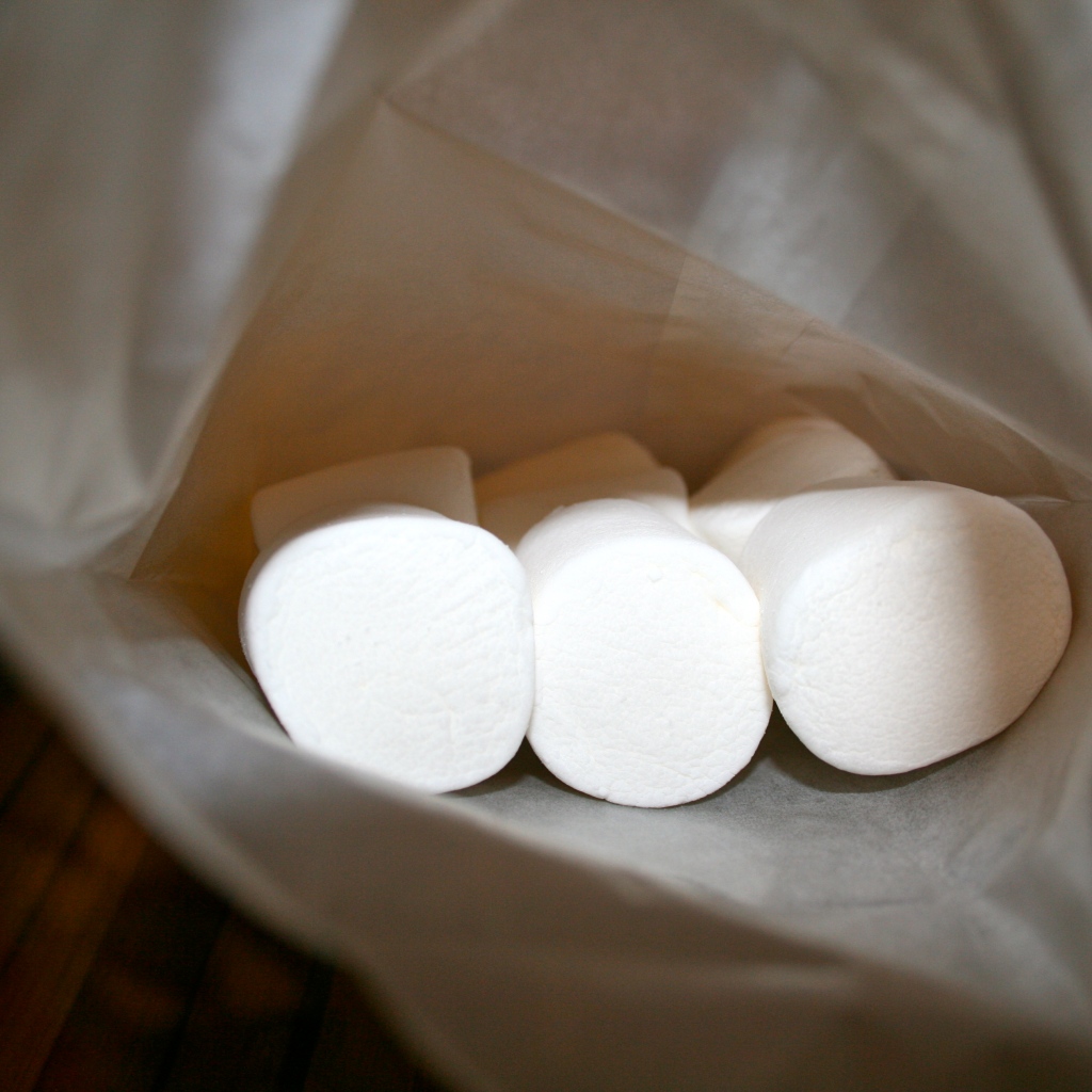 insert 9 marshmallows into bag